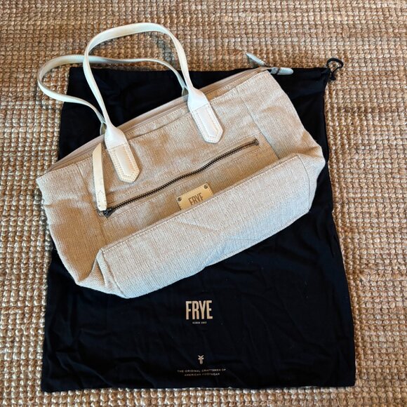 The Frye Cream Jute Tote - Picture 5 of 7